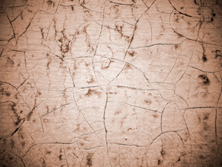 Close-up  of cracked paint on  metal wall