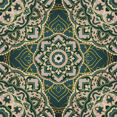 Ornamental pattern with mandala.