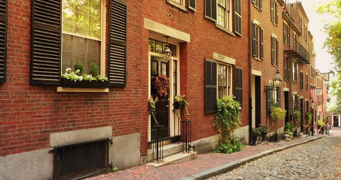 Beacon Hill neighbourhood in Boston Massachusetts USA