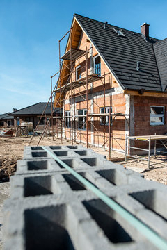 Bulgaria, Plovdiv, one-family house under construction