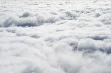 Top view of cumulus clouds. Abstract background