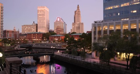 Downtown Providence Rhode Island city skyline view