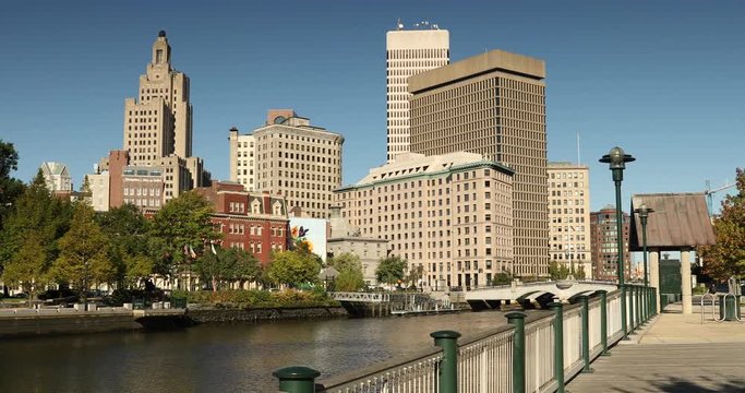 Downtown Providence Rhode Island city skyline view