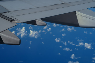 wing of plane close up