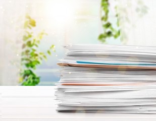 Stack of Envelopes on desk