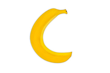 Letter C from bananas