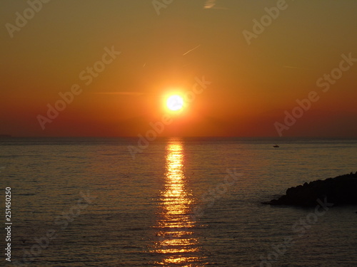Genova Italy 02 14 2019 An Amazing Caption Of The Sunset