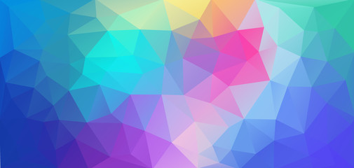 Flat triangle background. Horizontal multicolor Vector for your design