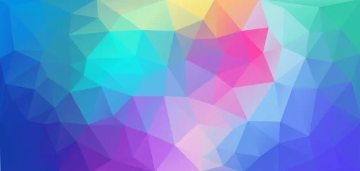 Poster Flat triangle background. Horizontal multicolor Vector for your design © igor_shmel