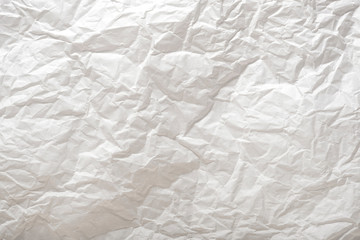 White paper wrinkled texture for background and copy-space. 