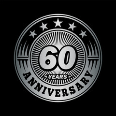 60 years anniversary. Anniversary logo design. Vector and illustration.
