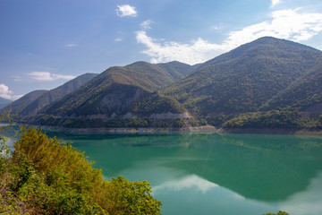 Aerial view of Zhinvali Reservoir