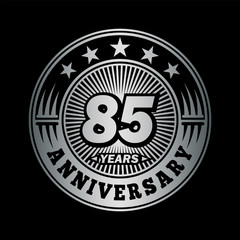 85 years anniversary. Anniversary logo design. Vector and illustration.
