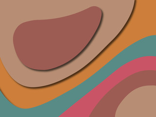 3D abstract paper art style, design layout for business presentations, flyers, posters, prints, decoration, cards, brochure cover.