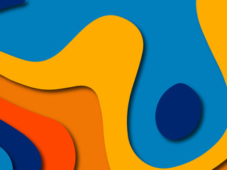 3D abstract paper art style, design layout for business presentations, flyers, posters, prints, decoration, cards, brochure cover.