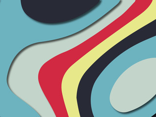 3D abstract paper art style, design layout for business presentations, flyers, posters, prints, decoration, cards, brochure cover.