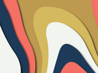 3D abstract paper art style, design layout for business presentations, flyers, posters, prints, decoration, cards, brochure cover.