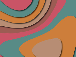 3D abstract paper art style, design layout for business presentations, flyers, posters, prints, decoration, cards, brochure cover.