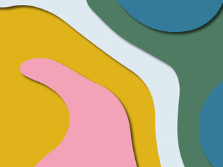 3D abstract paper art style, design layout for business presentations, flyers, posters, prints, decoration, cards, brochure cover.