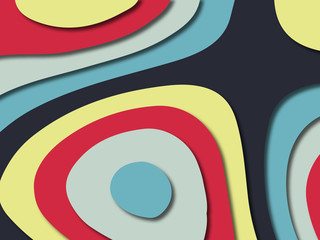 Obraz premium 3D abstract paper art style, design layout for business presentations, flyers, posters, prints, decoration, cards, brochure cover.