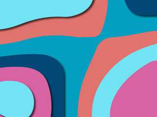 3D abstract paper art style, design layout for business presentations, flyers, posters, prints, decoration, cards, brochure cover.