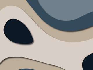 3D abstract paper art style, design layout for business presentations, flyers, posters, prints, decoration, cards, brochure cover.