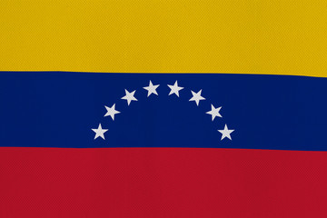 The flag of Venezuela is uneven, spoiled. - obrazy, fototapety, plakaty