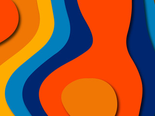 3D abstract paper art style, design layout for business presentations, flyers, posters, prints, decoration, cards, brochure cover.