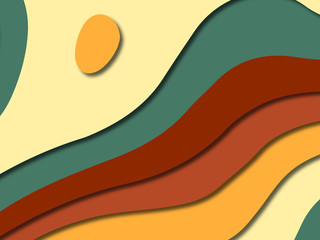 3D abstract paper art style, design layout for business presentations, flyers, posters, prints, decoration, cards, brochure cover.