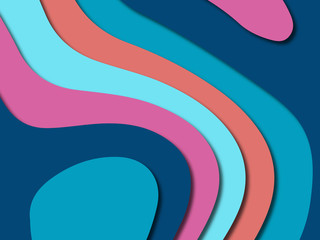 Obraz premium 3D abstract paper art style, design layout for business presentations, flyers, posters, prints, decoration, cards, brochure cover.