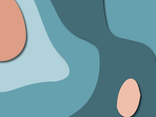 3D abstract paper art style, design layout for business presentations, flyers, posters, prints, decoration, cards, brochure cover.