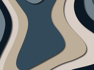 3D abstract paper art style, design layout for business presentations, flyers, posters, prints, decoration, cards, brochure cover.