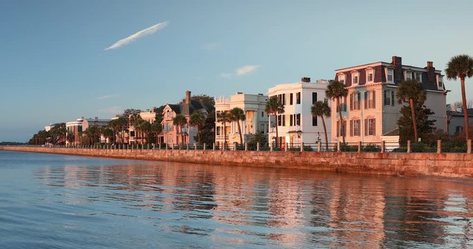 Charleston South Carolina waterfront real estate in the morning