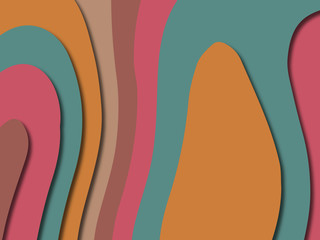 3D abstract paper art style, design layout for business presentations, flyers, posters, prints, decoration, cards, brochure cover.