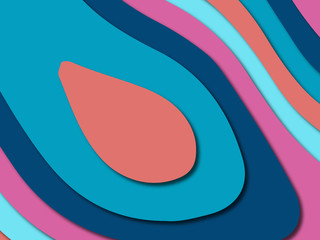 3D abstract paper art style, design layout for business presentations, flyers, posters, prints, decoration, cards, brochure cover.