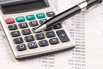 Items for business on a light background on the table, view from the top