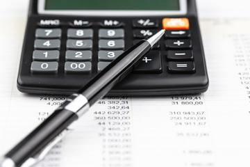 Items for business on a light background on the table, view from the top
