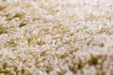 Natural cotton towel texture, background. Close up, macro shoot of cotton towel.
