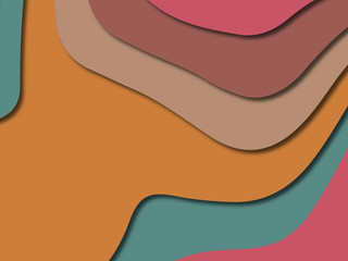 3D abstract paper art style, design layout for business presentations, flyers, posters, prints, decoration, cards, brochure cover.