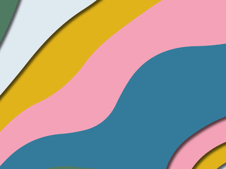 3D abstract paper art style, design layout for business presentations, flyers, posters, prints, decoration, cards, brochure cover.