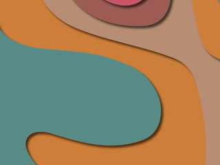 3D abstract paper art style, design layout for business presentations, flyers, posters, prints, decoration, cards, brochure cover.