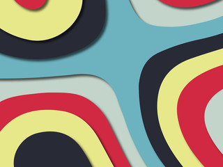 Obraz premium 3D abstract paper art style, design layout for business presentations, flyers, posters, prints, decoration, cards, brochure cover.