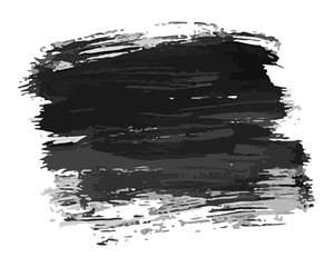 Black hand drawn ink stain