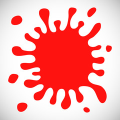 Red Hand Drawn Paint Splash