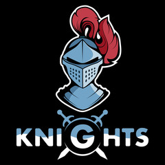 Knight head mascot logo , vector graphic to design