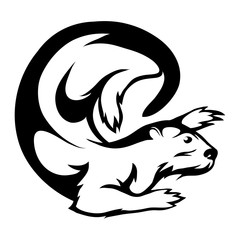 otter logo , vector graphic to design