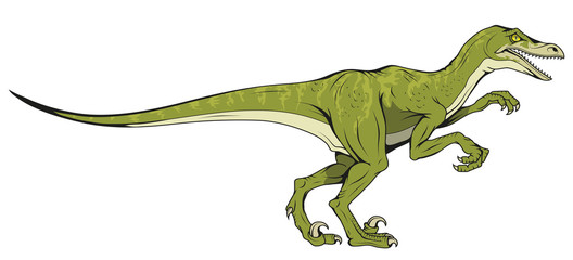 velociraptor hand drawn dinosaur , vector graphic to design © avtorpainter