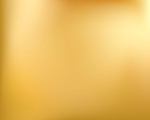 Golden background. Abstract light gold metal gradient. Vector blurred illustration