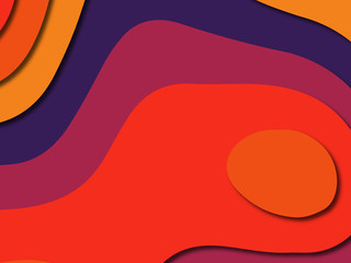 3D abstract paper art style, design layout for business presentations, flyers, posters, prints, decoration, cards, brochure cover.