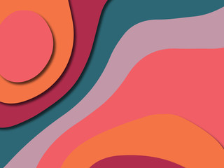 3D abstract paper art style, design layout for business presentations, flyers, posters, prints, decoration, cards, brochure cover.